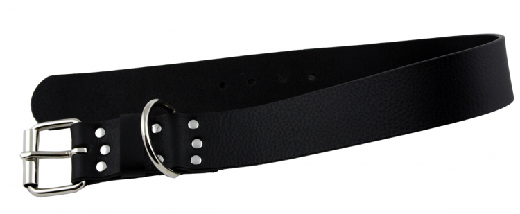 Hundehalsband Leder Schwarz Größe 48 - 54cm Breite 4cm