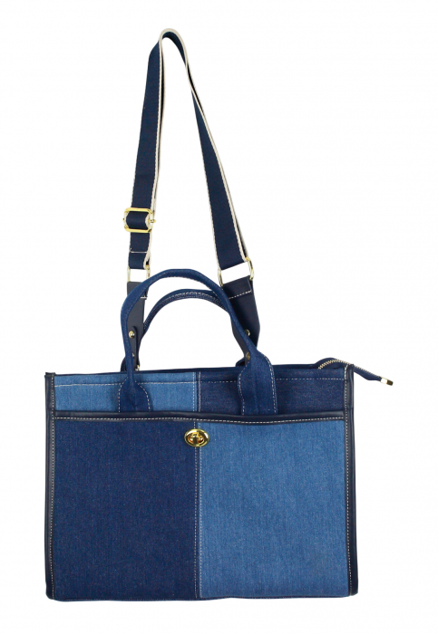 Denim Damen Jeans Tasche Schultertasche Crossbody Umhängetasche blau JT12