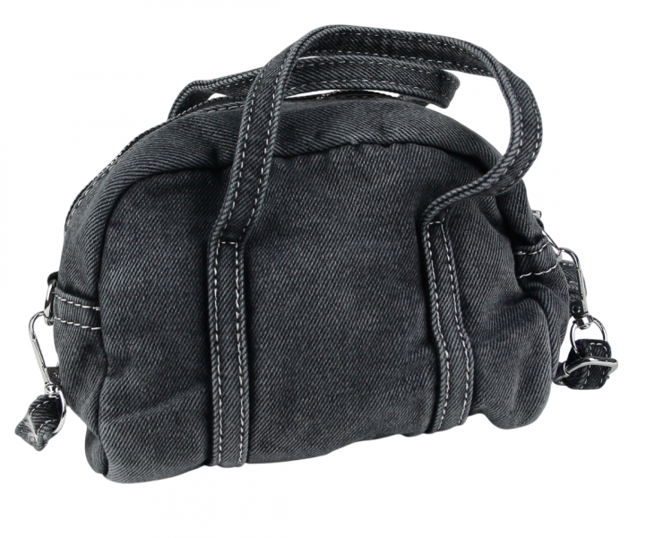 Kleine Damen Jeans Handtasche Denim Schultertasche Crossbody Tasche schwarz JT10