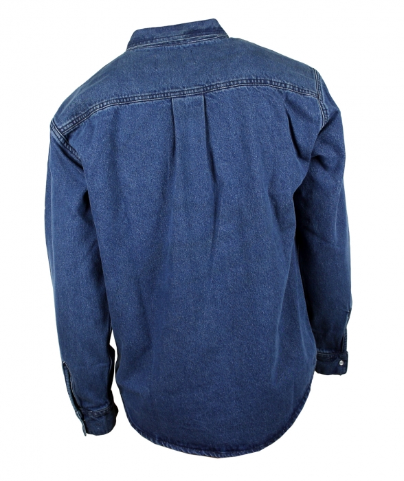 WESTERN-SPEICHER Denim Freizeit Jeans Hemd Herren Baumwolle Blau Druckknöpfe S bis 5XL