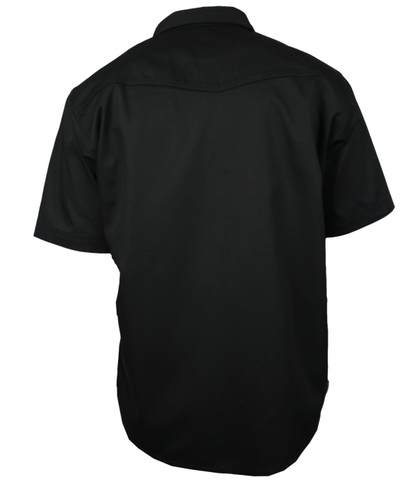 WESTERN-SPEICHER Jeanshemd Kurzarm Baumwolle schwarz  Größe S - 4XL