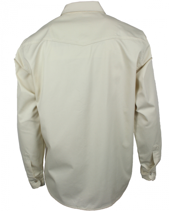 WESTERN-SPEICHER Freizeit Jeans Hemd Beige Herren Baumwolle Druckknöpfe in Hemdfarbe  2.Wahl !! S-4XL