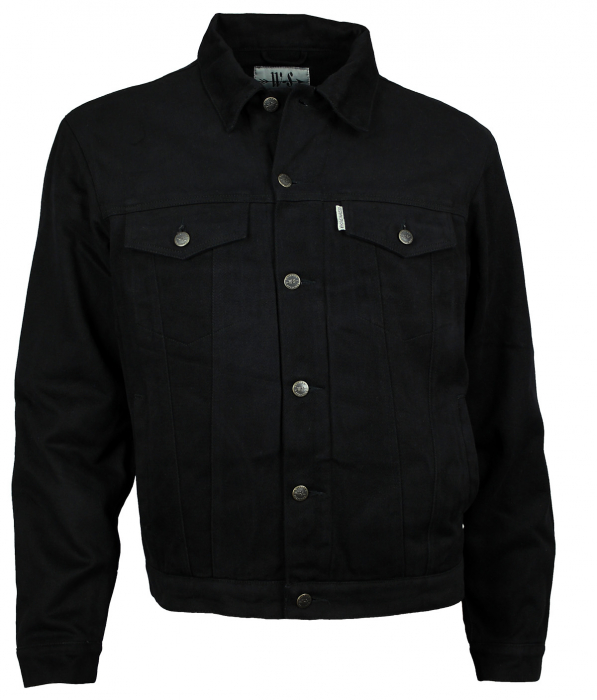 WESTERN-SPEICHER Winter Jeansjacke Denim Herren Jacke Fleece gefüttert schwarz S - 4XL