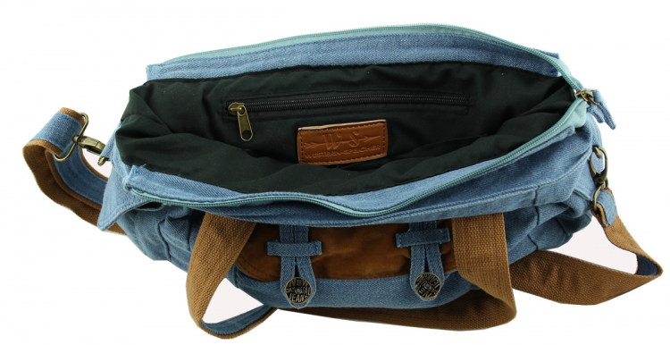 WESTERN-SPEICHER Jeanstasche / Schultertasche  Sunny Blau