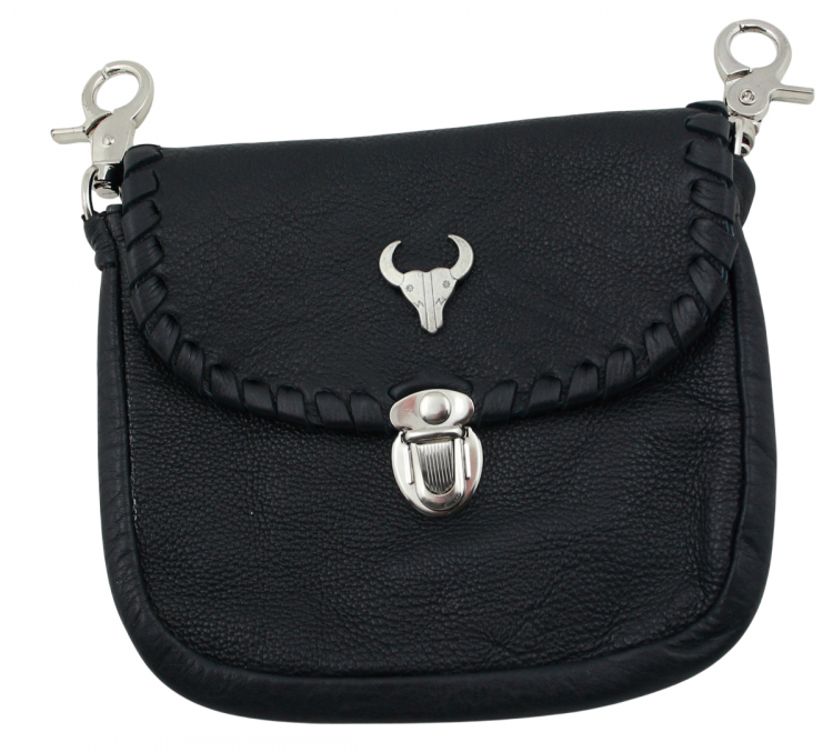 Festival Tasche Gürteltasche Hüfttasche Geldbörse Leder mit Karabiner K38