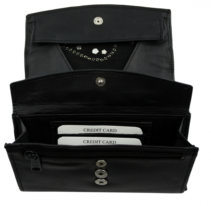 WESTERN-SPEICHER Große Geld Börse Portemonnaie Leder Strass  Swarovski Elements Lilli 214