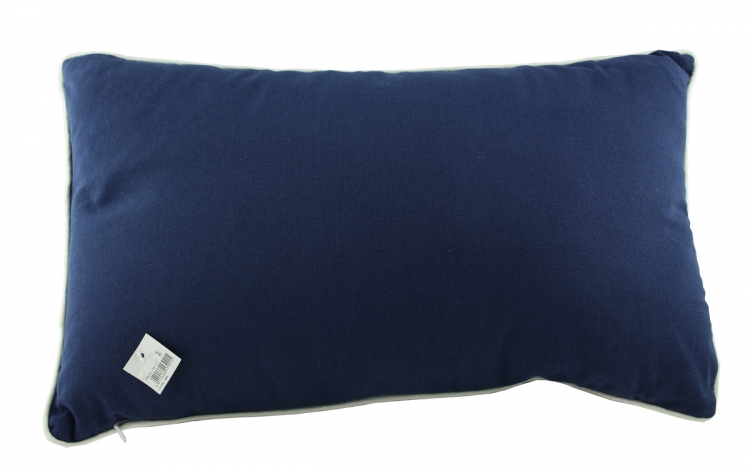 Deko Kissen Maritim Blau mit Umrandung