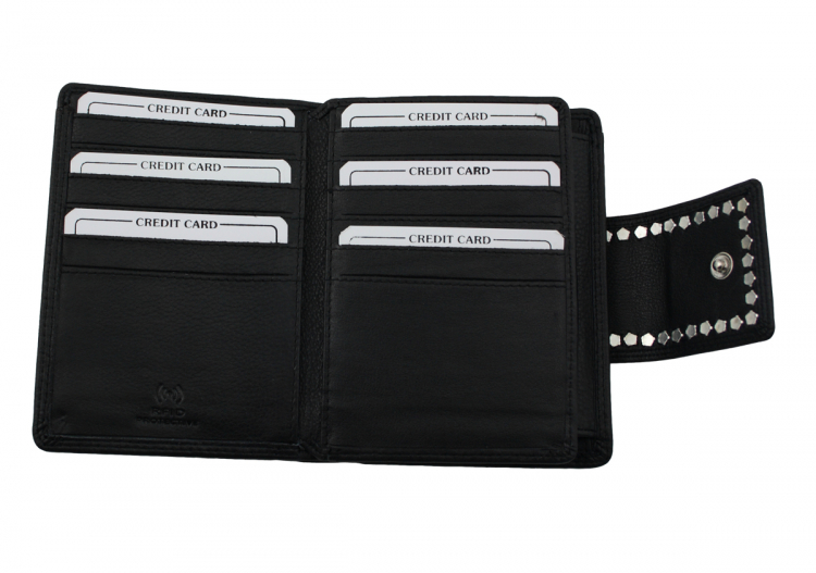 WESTERN-SPEICHER Geldbörse Portemonnaie Leder Strass  Swarovski Elements Laura 103