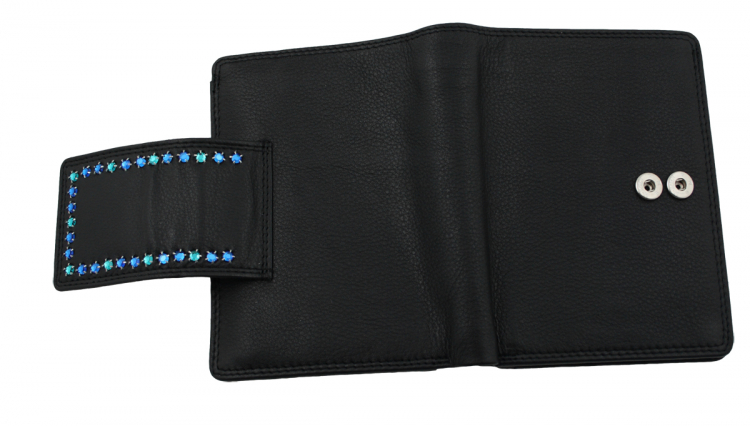 WESTERN-SPEICHER Geldbörse Portemonnaie Leder Strass  Swarovski Elements Laura 101