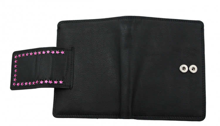 WESTERN-SPEICHER Geldbörse Portemonnaie Leder Strass  Swarovski Elements Laura 103