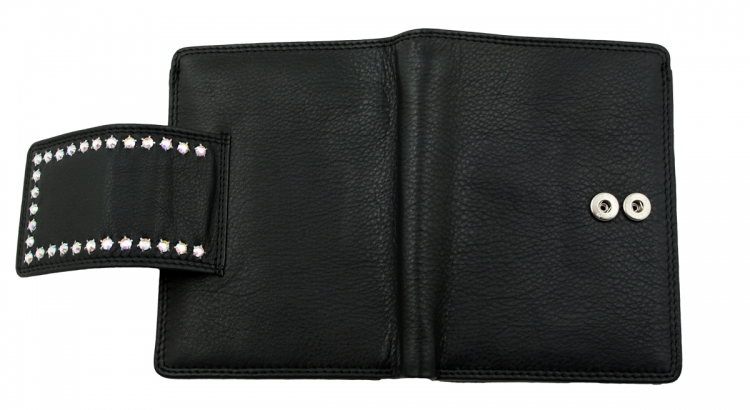 WESTERN-SPEICHER Geldbörse Portemonnaie Leder Strass  Swarovski Elements Laura 109
