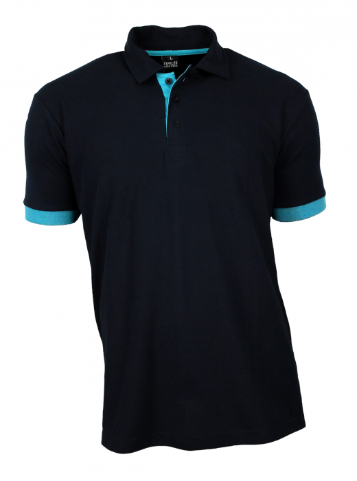 73MILES Poloshirt Herren Polohemd kurzarm dunkelblau S - 4XL