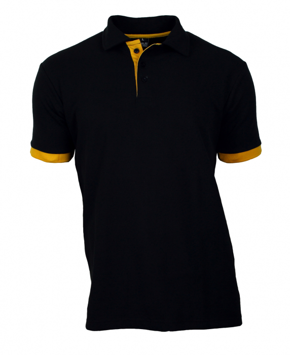 73MILES Poloshirt Herren Polohemd kurzarm schwarz S - 4XL