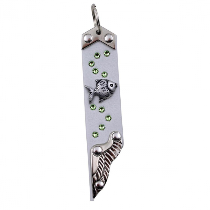 Schlüsselanhänger Leder Strass Swarovski-Elements SA314