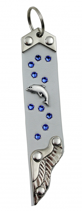 Schlüsselanhänger Leder Strass Swarovski-Elements SA315
