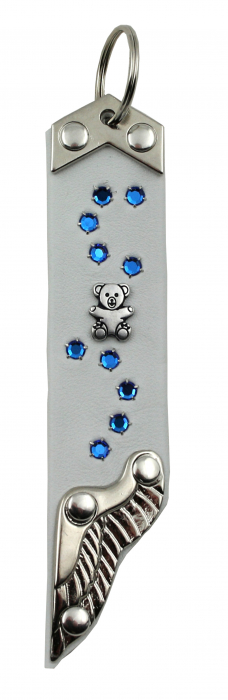 Schlüsselanhänger Leder Strass Swarovski-Elements SA318