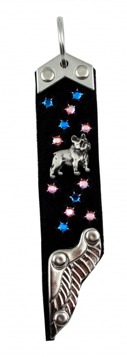 Schlüsselanhänger Leder Strass Swarovski-Elements SA345