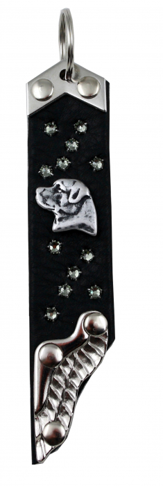 Schlüsselanhänger Leder Strass Swarovski-Elements SA349
