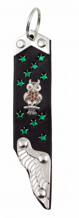 Schlüsselanhänger Leder Strass Swarovski-Elements SA377