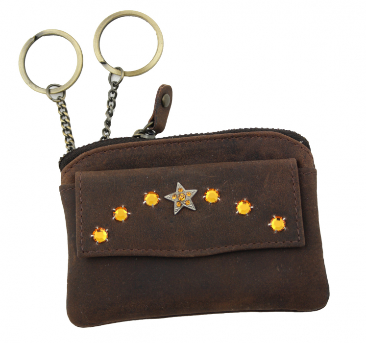 WESTERN-SPEICHER Schlüsseltasche Leder Strass Swarovski Elements SB 12