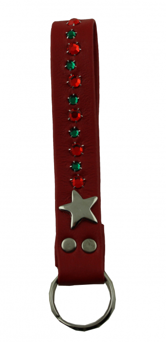WESTERN-SPEICHER Schlüsselanhänger Leder Strass Swarovski-Elements SL15