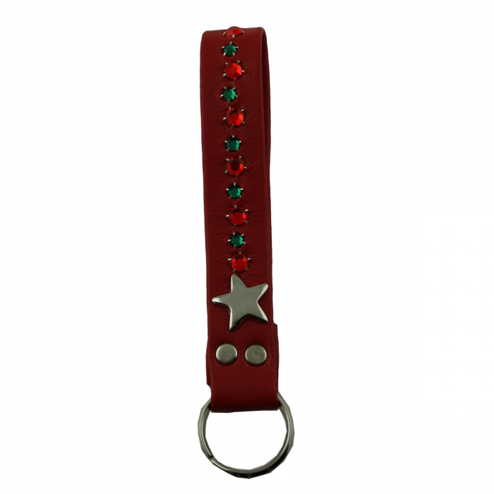 WESTERN-SPEICHER Schlüsselanhänger Leder Strass Swarovski-Elements SL15