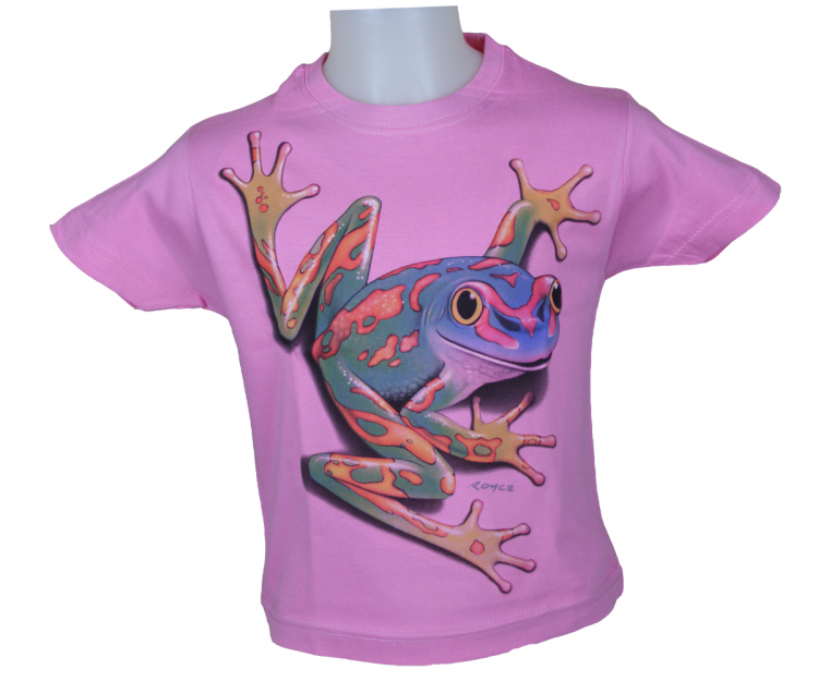 Kinder T-Shirt - Frosch - Pink