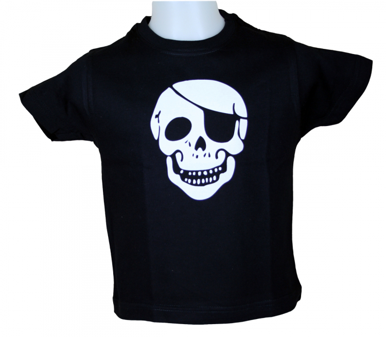 Kinder T-Shirt - Totenkopf - Schwarz -