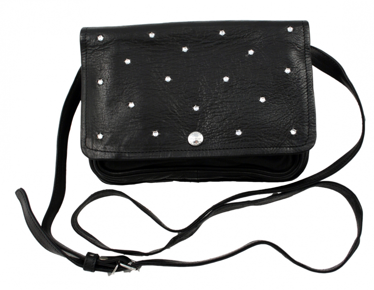 Handtasche Leder Strass Swarovski-Elements "DK111"