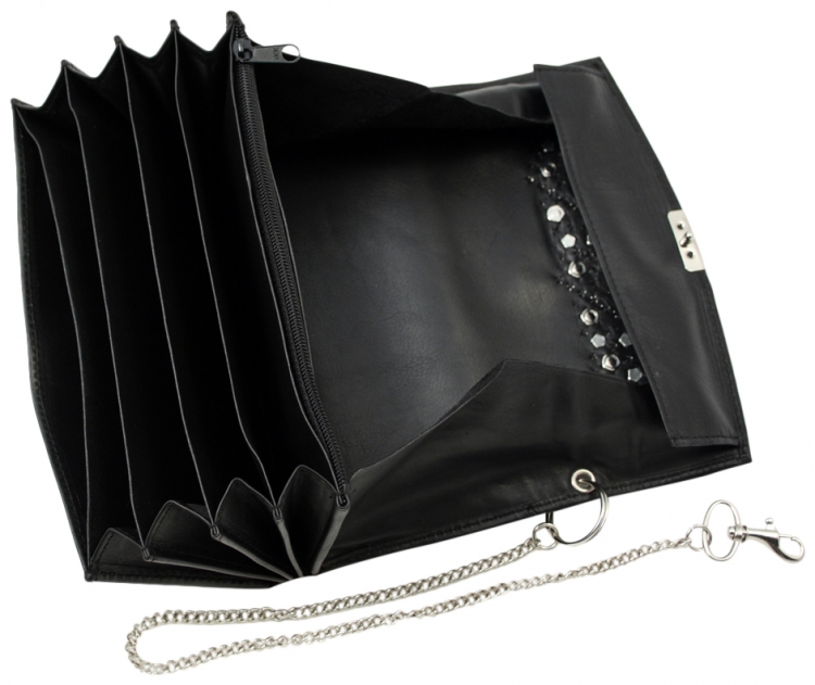 WESTERN-SPEICHER Kellnerbörse Portemonnaie Leder Strass  Swarovski Elements Lea 134