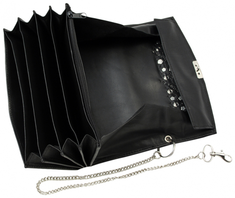 WESTERN-SPEICHER Kellnerbörse Portemonnaie Leder Strass  Swarovski Elements Lea 171