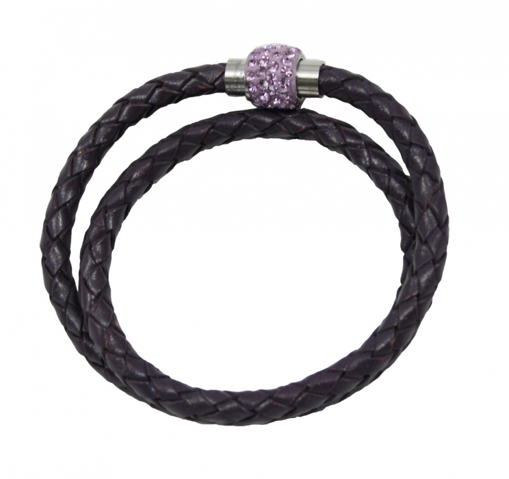 Geflochtenes Leder- Wickelarmband "LA104"