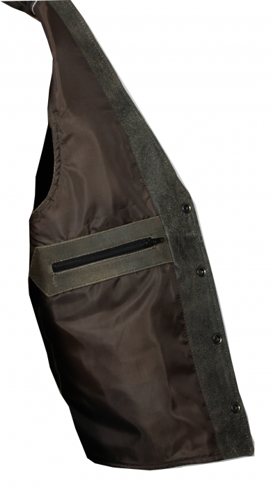 WESTER-SPEICHER Herren Lederweste Kutte Biker Weste Antik Braun S - 5XL