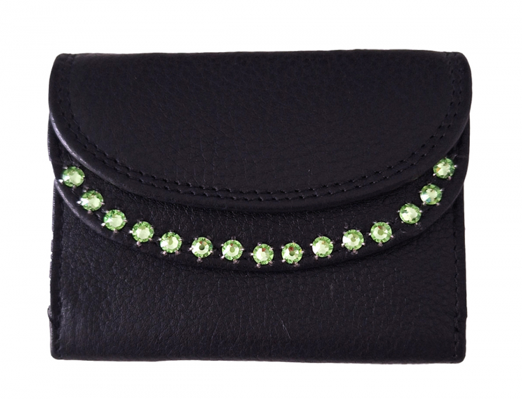 WESTERN-SPEICHER Geldbörse Portemonnaie Leder Strass  Swarovski Elements Lea 116