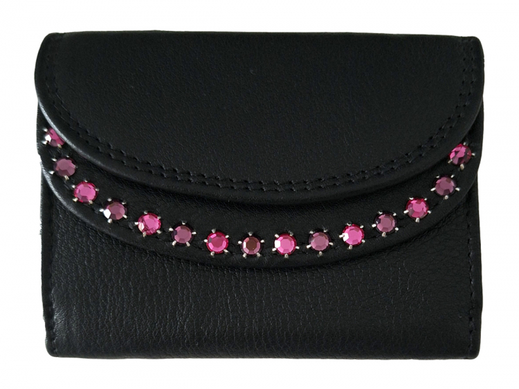 WESTERN-SPEICHER Geldbörse Portemonnaie Leder Strass  Swarovski Elements Lea 118