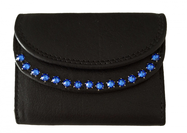 WESTERN-SPEICHER Geldbörse Portemonnaie Leder Strass  Swarovski Elements Lea 119