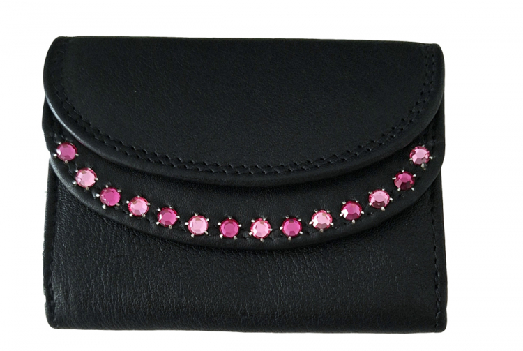 WESTERN-SPEICHER Geldbörse Portemonnaie Leder Strass  Swarovski Elements Lea 120